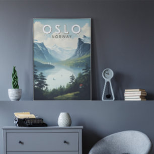 Oslo Noruega Viaje Arte Vintage
