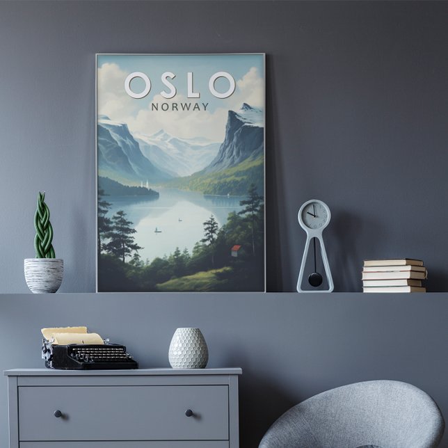 Oslo Noruega Viaje Arte Vintage (Subido por el creador)