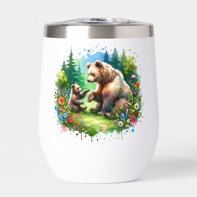 Oso acuático y cubo personalizado (Frente)