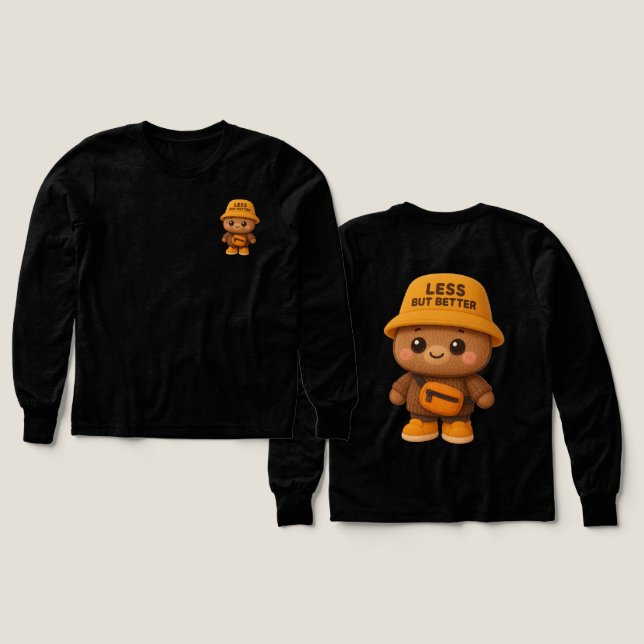 Oso adorable "Menos pero mejor"  (Diseño frontal y trasero)