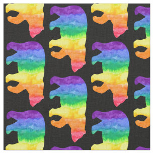 Oso arco iris sobre tela negra V