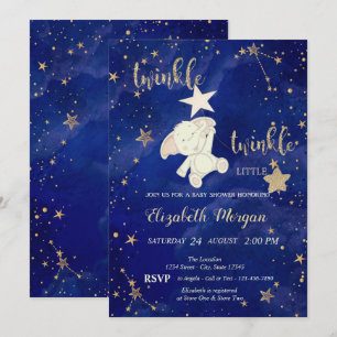 Oso Brillante Destello Estrellita Invitación para
