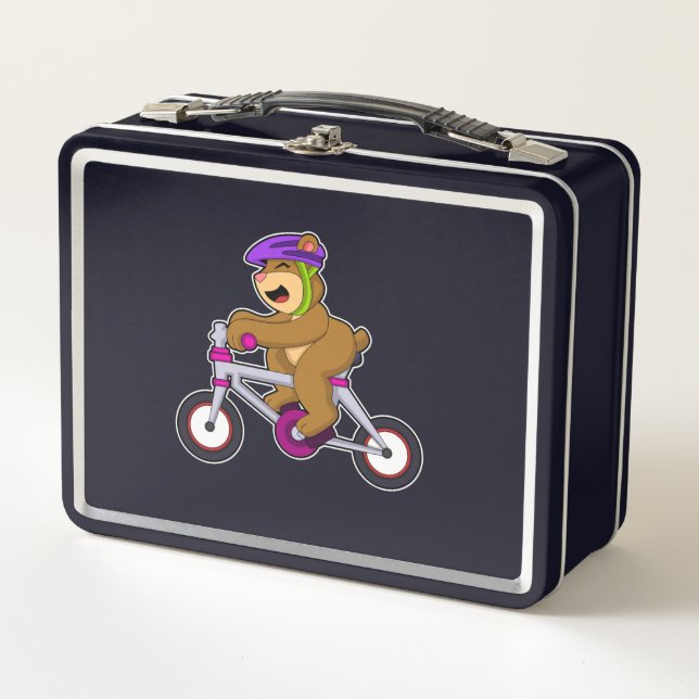 Oso con bicicleta y casco (Anverso)