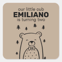 Oso con corbata de vaca, Pegatinas