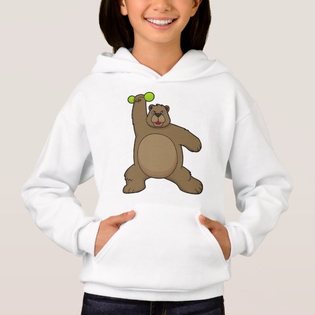 Oso con Dumbbell en el gimnasio de Yoga (Anverso)