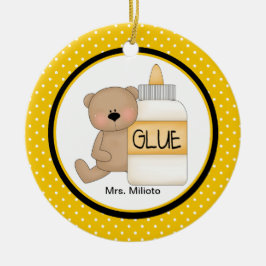 Oso Con Ornamento De Navidad Para Maestros De Glue