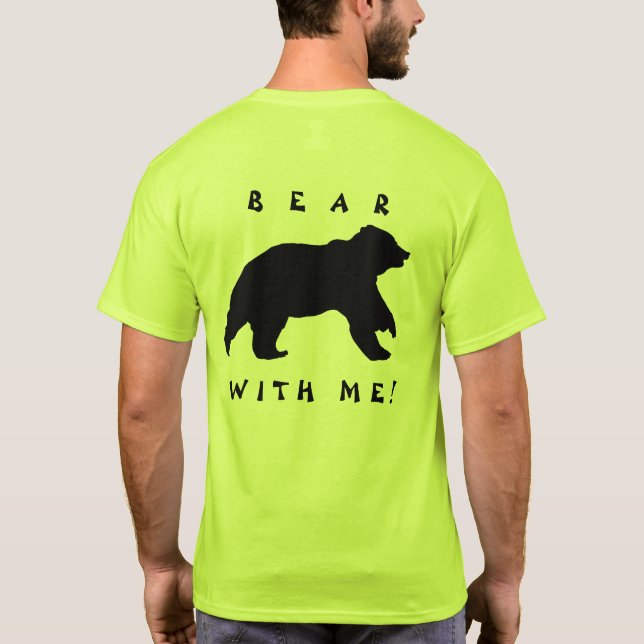 Oso conmigo camiseta de hombres (Reverso)