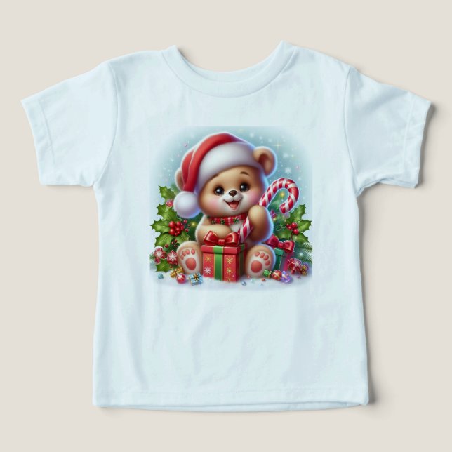 Oso de Bastón de Caramelo" – Navidad de Oso de Beb (Diseño delantero )