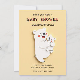 Oso de bebé lindo con tarjeta de ducha de oso de m