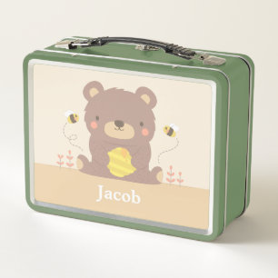 Oso De Bosque Encantador Y Abejas Personalizado Pa
