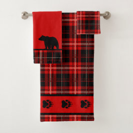 Oso de cabina rojo y negro