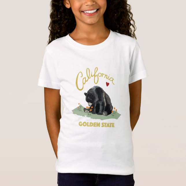 Oso de California - chicas de la camiseta del amor (Anverso)