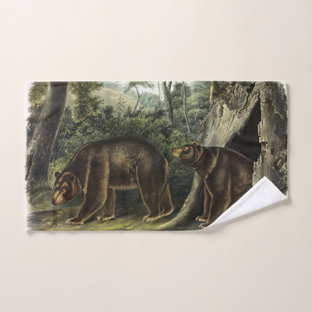 Oso de canela de los cuatripedos de Audubon (Toalla de mano)
