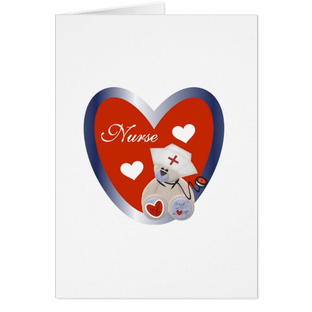 Oso de enfermera con camisetas y regalos para el c (Frente)