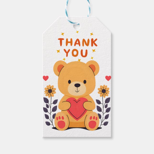 Oso de etiquetas de regalo (Anverso)