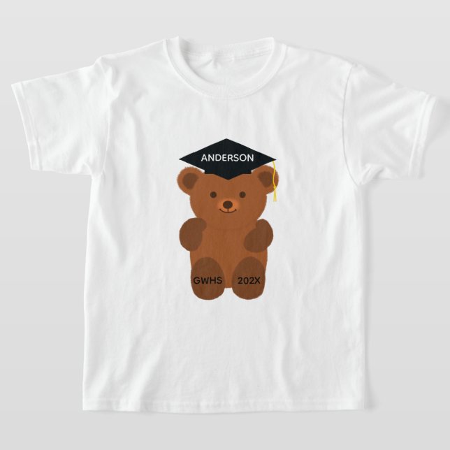 Oso de graduación #1 camiseta (Distribución)