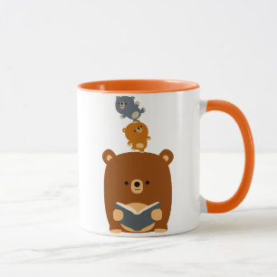 Oso de lectura de Personalizado hábil y tazas de c