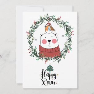 Oso de Navidad y pájaro de Santa caprichoso