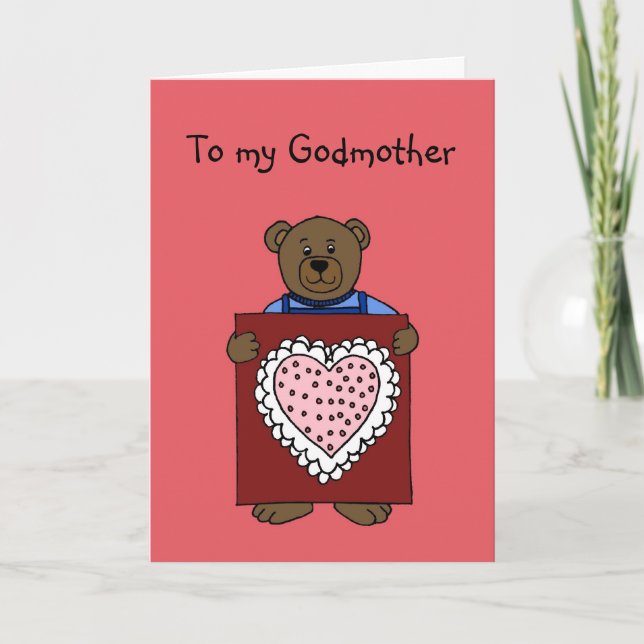 oso de niño sostiene tarjeta de San Valentín para  (Anverso)