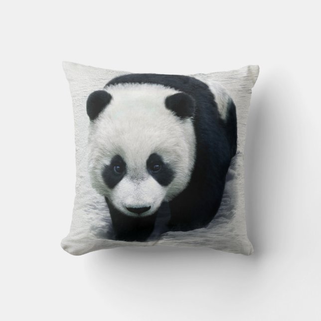 OSO DE PANDA BLANCO Y NEGRO EN LA ALMOHADA DE LA (Anverso)