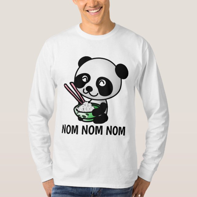 OSO DE PANDA COMIENDO CON Camisetas DE PALOS (Anverso)