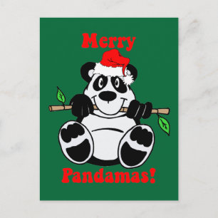 Oso de panda divertido del navidad