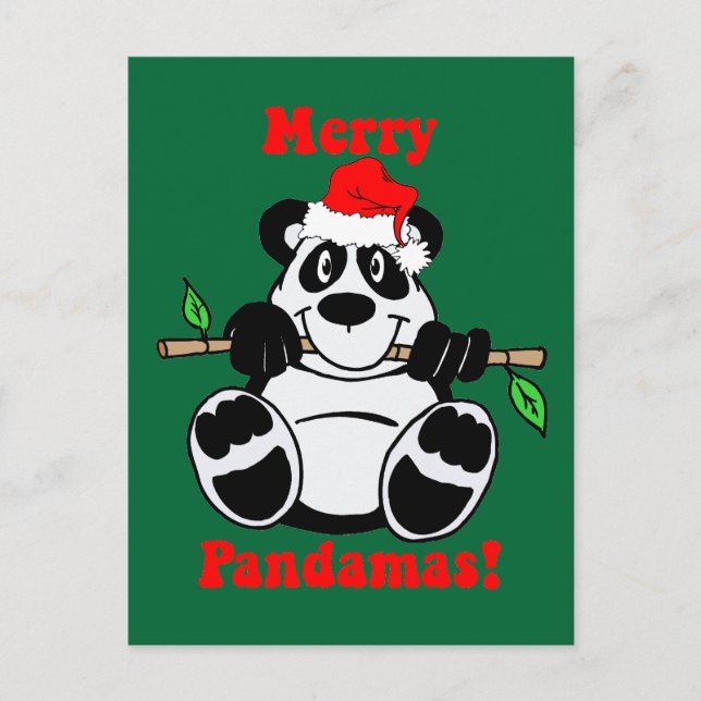 Oso de panda divertido del navidad (Anverso)