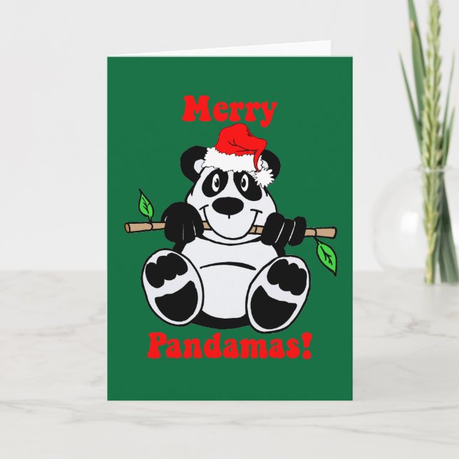 Oso de panda divertido del navidad (Anverso)