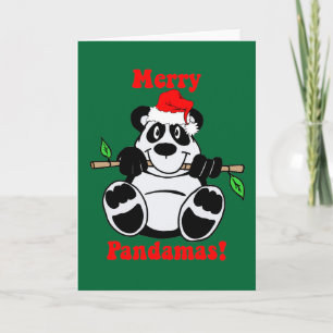 Oso de panda divertido del navidad
