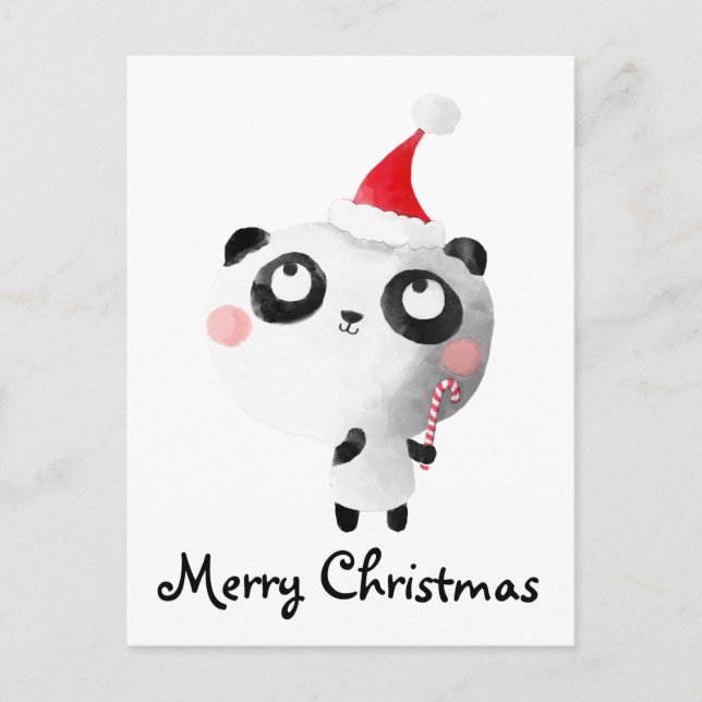 Oso de panda lindo del navidad (Anverso)