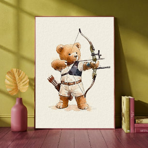 Oso de peluche arquero Arte deportivo animal lindo