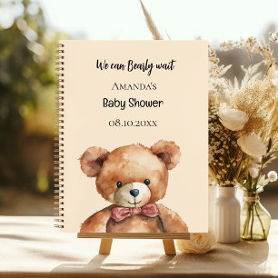 Oso de peluche Baby Shower del libro de invitados 