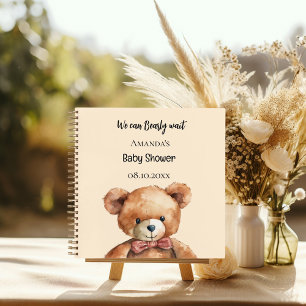 Oso de peluche Baby Shower del libro de invitados
