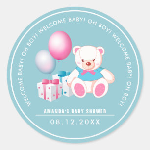 Oso de peluche   Bebé Pegatinas Baby Shower Favor