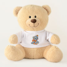 Blue Stitch Bear Teddy Bear