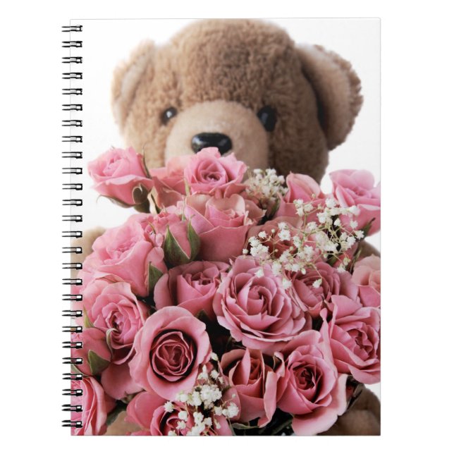 oso de peluche con el cuaderno de los rosas (Frente)