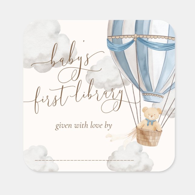 Oso de peluche de espera para la etiqueta de libro (Subido por el creador)