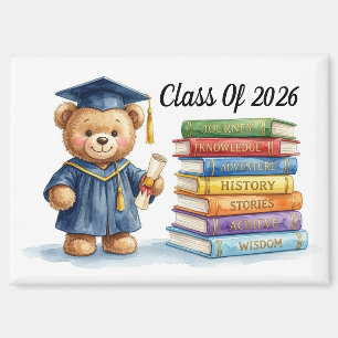 Oso de peluche de graduación imán