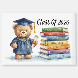 Oso de peluche de graduación imán