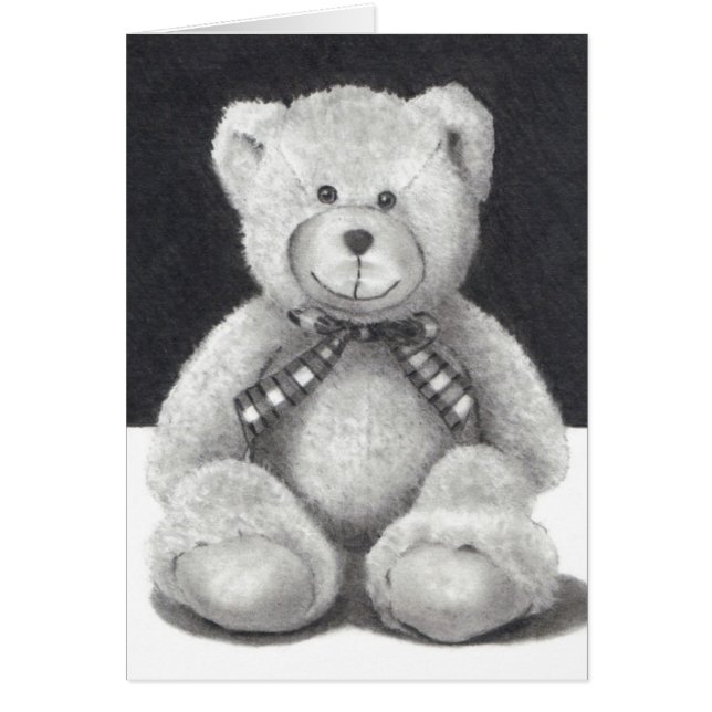 Oso de peluche, dibujo de lápiz: ABRAZO de Big (Frente)