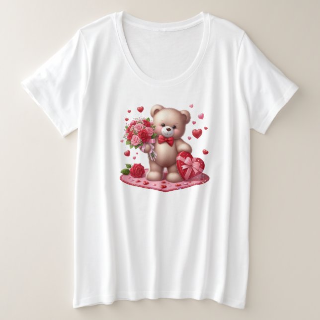 Oso de peluche El día de San Valentín clásico (Anverso del diseño)