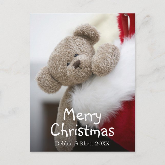 Oso de peluche en el almacenamiento del navidad (Anverso)