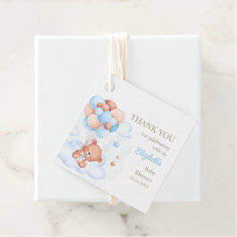 Oso de peluche en el cielo gracias etiqueta de fav