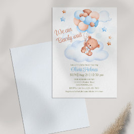 Oso de peluche en la invitación de Baby Shower en 