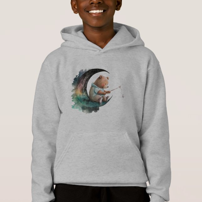 Oso de peluche en la luna, osito Personalizado luj (Anverso)