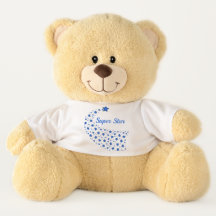Oso de peluche estrella super azul