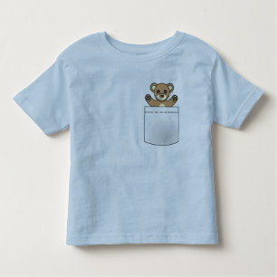 Oso de peluche lindo del bolsillo - camiseta
