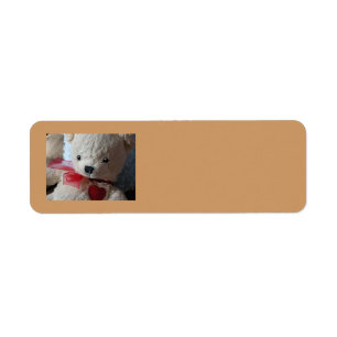 Oso de peluche mimoso - etiqueta del remite