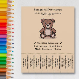 Oso de peluche - Niñera Lágrima fuera del volante