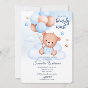 Oso de peluche Niño Baño Acuarela Personalizable